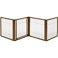 Richell Convertible Elite 4-Panel Gate for Dogs & Cats, Brown