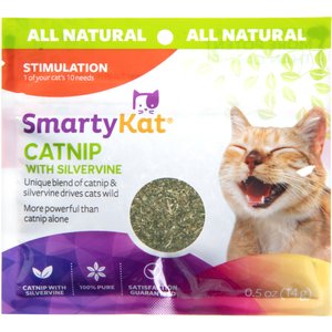 SmartyKat Silvervine Cat Attractant Catnip, 0.5-oz pouch