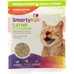 SmartyKat Silvervine Cat Attractant Catnip, 0.75-oz pouch