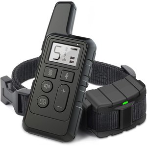 Luckypets 1640-ft Remote Range & Rechargeable with 3 Training Modes Dog Training Collar, Black