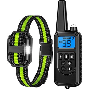 Luckypets 2600-ft Remote Range, Rechargeable & Waterproof Dog Collar, Black
