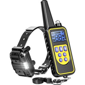 Luckypets Rechargeable & Waterproof Dog Training Collar, Yellow