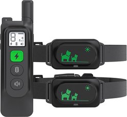 Luckypets Rechargeable Shock Collar with Beep, Vibration & Shock Modes Dog Training Collar, Black