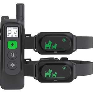 Luckypets Rechargeable Shock Collar with Beep, Vibration & Shock Modes Dog Training Collar, Black