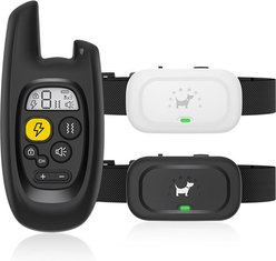 Luckypets IPX7 Waterproof Rechargeable Dog Electric Training Collar, Black, 2 count