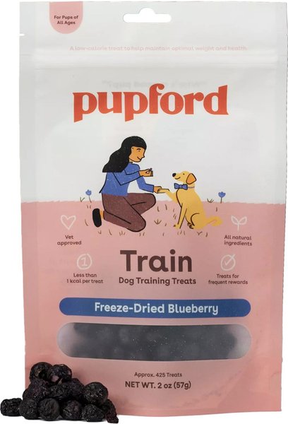 PUPFORD Train Blueberry Natural Freeze Dried Dog Treats 2 oz bag Chewy