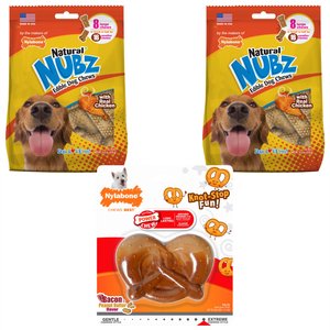 Nylabone Power Chew Pretzel Bacon & Peanut Butter Dog Chew Toy