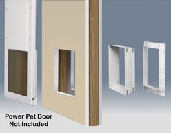 High Tech Pet Products Aluminum Wall Tunnel for Door & Wall Installations Dog & Cat Door, White, Medium slide 2 of 3