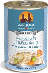 Weruva Grandma's Chicken Soup with Chicken & Veggies Grain-Free Canned Dog Food, 14-oz, case of 12