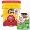 Tidy Cats 24/7 Performance Scented Clumping Clay Litter + Cat Chow Indoor Hairball & Healthy Weight Dry Cat Food, 15-lb bag