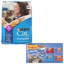 Friskies Shreds in Gravy Variety Pack Canned Food + Cat Chow Complete Dry Cat Food