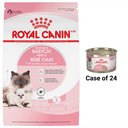 Royal Canin Feline Health Nutrition Mother & Babycat Dry Food + Ultra Soft Mousse in Sauce Canned Cat Food