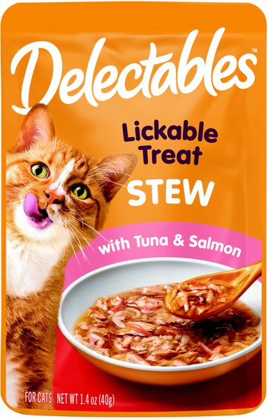 Hartz Delectables Stew Tuna & Salmon Pack Lickable Cat Treat, 1.4-oz pouch slide 1 of 12