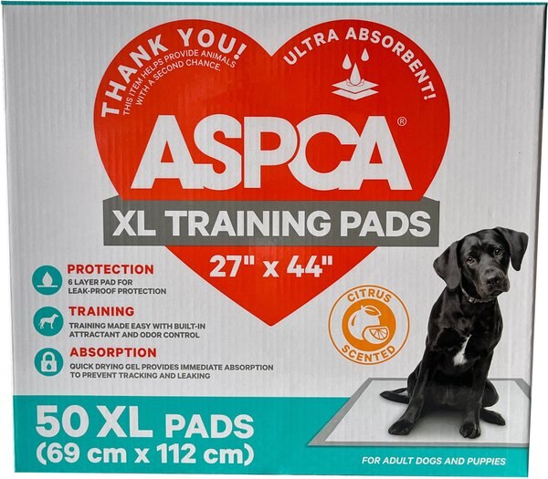 ASPCA Dog Training Pads, 27 x 44in, 50 count, Fresh Scented