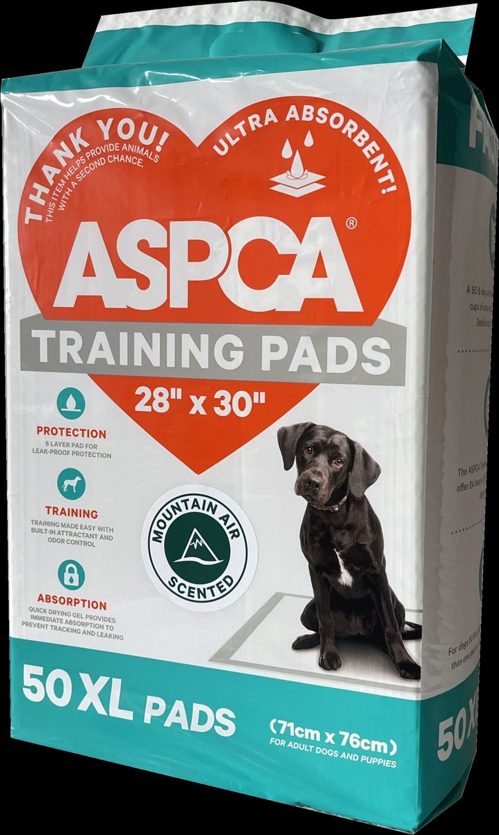 ASPCA Dog Training Pads, 30 x 28in, 50 count, Mountain Fresh Scented