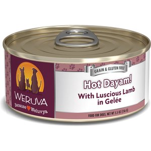 Weruva Hot Dayam! with Luscious Lamb in Gelee Grain-Free Canned Dog Food, 5.5-oz, case of 24