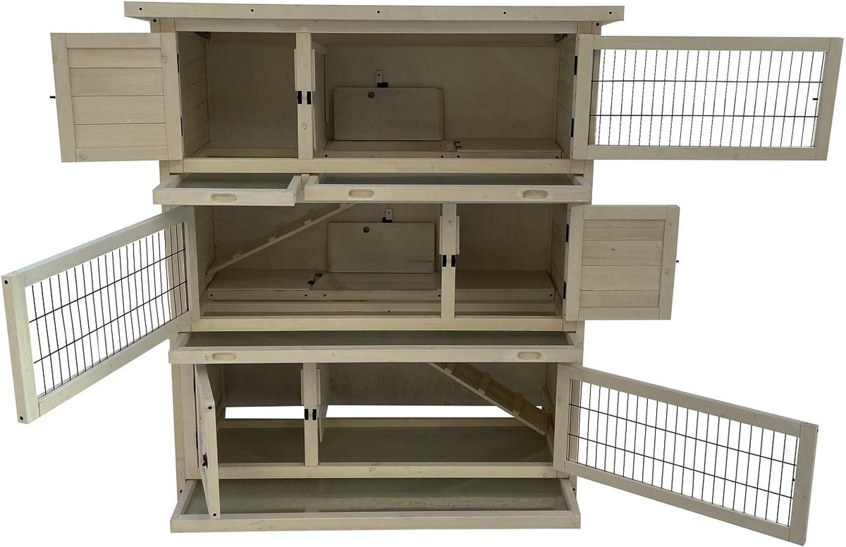 Modern rabbit outlet hutch