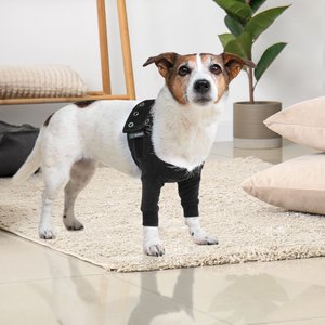 Suitical Recovery Double Sleeves Dog Apparel, Black, XX-Small