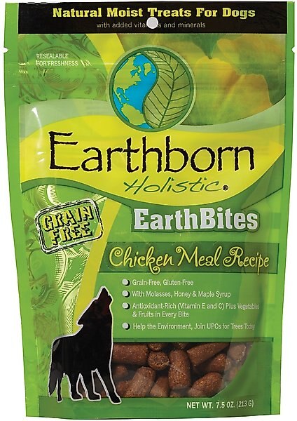 Earthborn Holistic EarthBites Chicken Meal Recipe Natural Moist Grain-Free Treats for Dogs, 7.5-oz bag slide 1 of 9