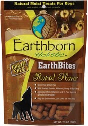 Earthborn Holistic EarthBites Peanut Flavor Natural Moist Grain-Free Treats for Dogs, 7.5-oz bag