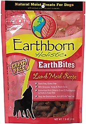 Earthborn Holistic EarthBites Lamb Meal Recipe Natural Moist Grain-Free Treats for Dogs, 7.5-oz bag