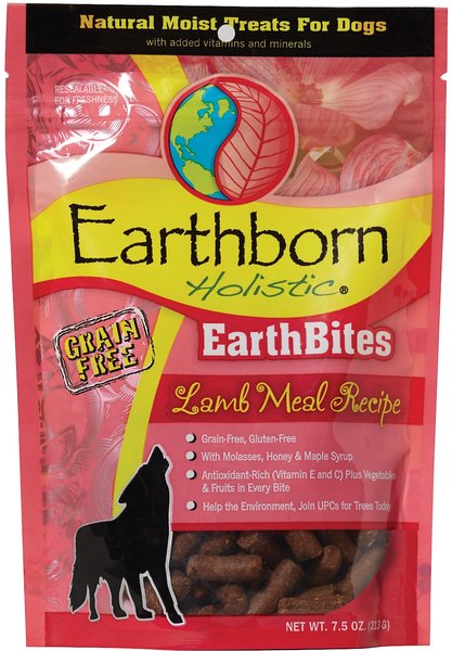 Earthborn Holistic EarthBites Lamb Meal Recipe Natural Moist Grain-Free Treats for Dogs, 7.5-oz bag slide 1 of 9