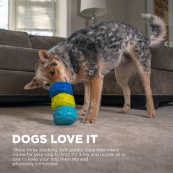 Outward Hound Treat Locking Discs Dispenser Puzzle Dog Toy, Multiple Colors slide 2 of 6