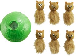 Outward Hound Snuffle N' Treat Interactive Puzzle Ball & Treat Dispenser Dog Toy, Green