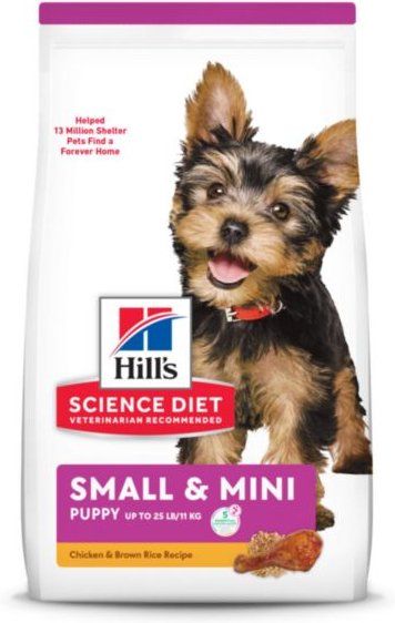 Hill's Science Diet Puppy Small & Mini Chicken Meal & Brown Rice Recipe Dry Dog Food, 12.5-lb bag slide 1 of 11