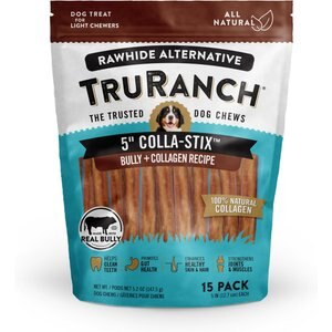 TruRanch Bully Collagen Sticks Dog Treats, 5-in, 15 count