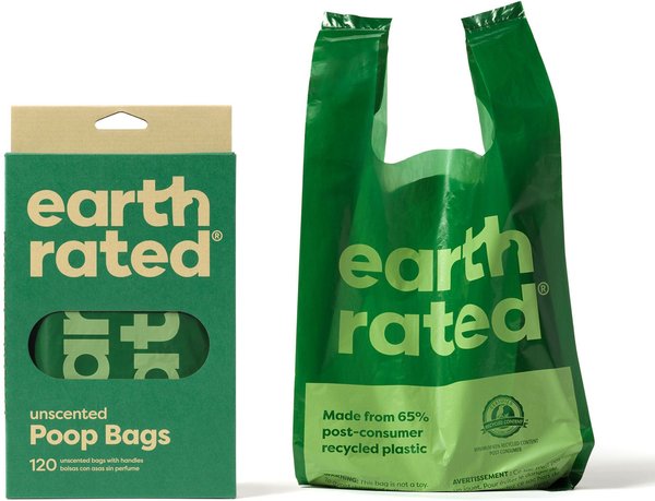 Earth Rated Dog Poop Bags with Handles, Unscented, 120 Handle Bags slide 1 of 7
