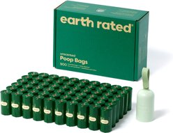 Earth Rated Dog Poop Bag Holder with Dog Poop Bags, Unscented, 1 Dispenser & 900 Bags