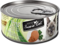 Fussie Cat Fine Dining Mousse Chicken with Pumpkin Entree Wet Cat Food, 2.47-oz can, case of 24