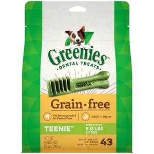 Greenies Grain-Free Teenie Dental Dog Treats, 43 count