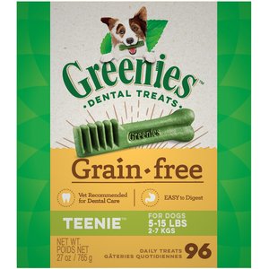 Greenies Grain-Free Teenie Dental Dog Treats, 96 count