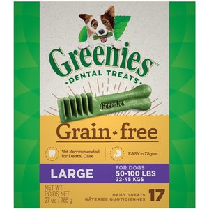 Greenies Grain-Free Large Dental Dog Treats, 17 count