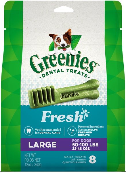 Greenies Fresh Large Dental Dog Treats, 8 count slide 1 of 10