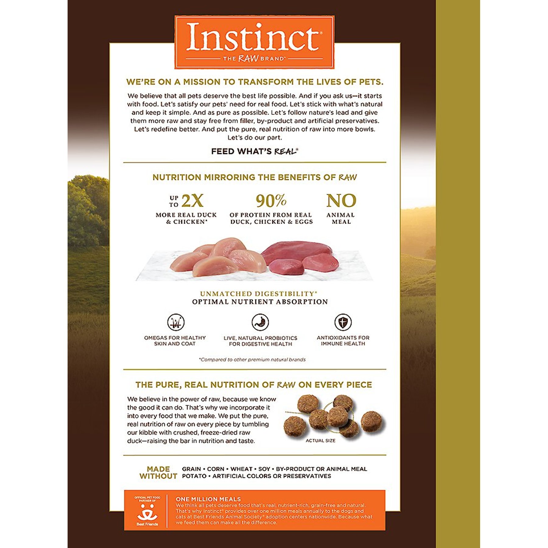 Instinct ultimate protein duck dog clearance food