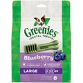 Greenies Bursting Blueberry Large Dental Dog Treats, 8 count