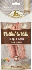 Fieldcrest Farms Nothin To Hide 5-in Tilapia Roll Dog Treats, 3 count