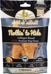 Fieldcrest Farms Nothin To Hide Ultra 5-in Wishbone Beef Dog Treats, 2 count