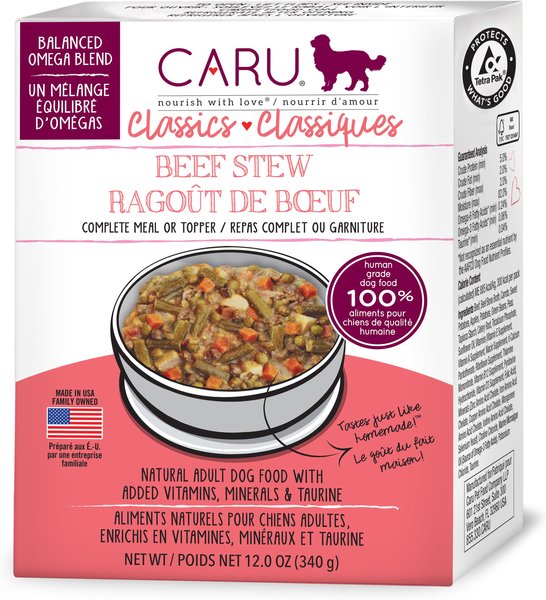 CARU Real Beef Stew GrainFree Wet Dog Food, 12.5oz, case of 12