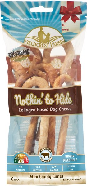 Discontinued - FIELDCREST FARMS Nothin To Hide Mini Candy Cane Beef Dog ...