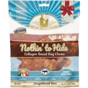 FIELDCREST FARMS Nothin To Hide Gingerbread Man Beef Dog Treats, 4 ...