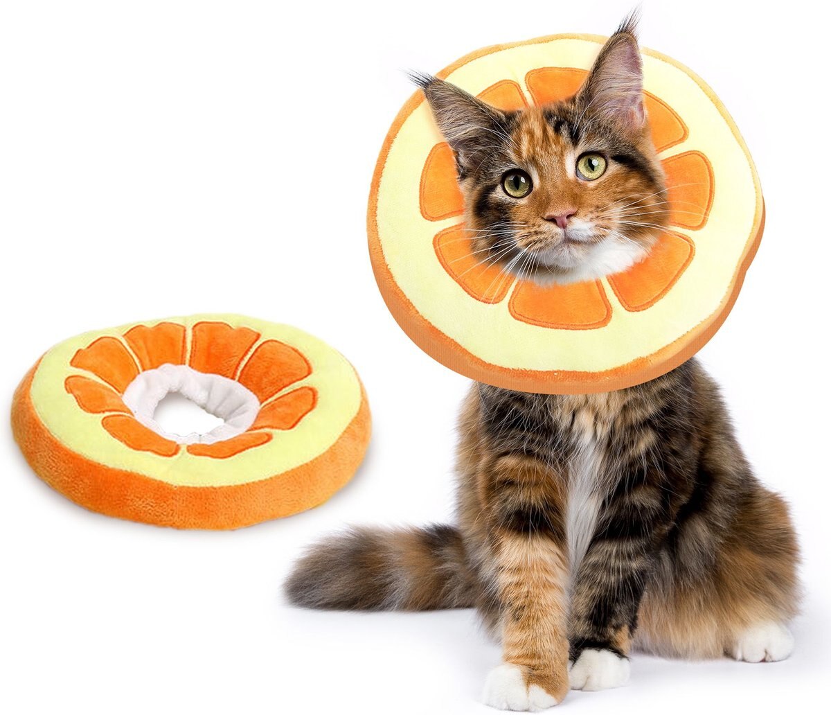 COCOO Adjustable Cat Recovery Cone, Orange