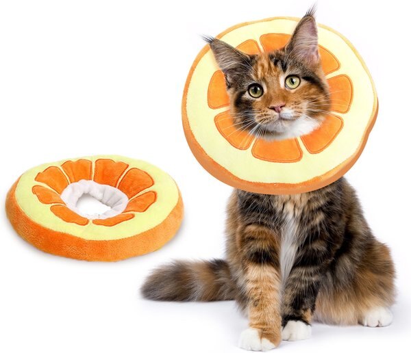 Discontinued COCOO Adjustable Cat Recovery Cone, Orange