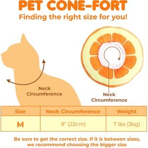 CoCoo Adjustable Cat Recovery Cone, Orange