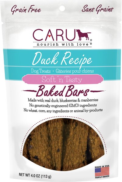 Caru Soft 'n Tasty Baked Bars Duck Recipe Grain-Free Dog Treats, 4-oz bag slide 1 of 4