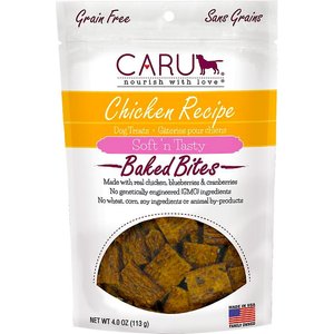 Caru Soft 'n Tasty Baked Bites Chicken Recipe Grain-Free Dog Treats, 4-oz bag