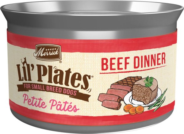 MERRICK Lil Plates Petite Pates Adult Grain Free Beef Dinner Wet Dog Food 3 oz can case of 24 Chewy